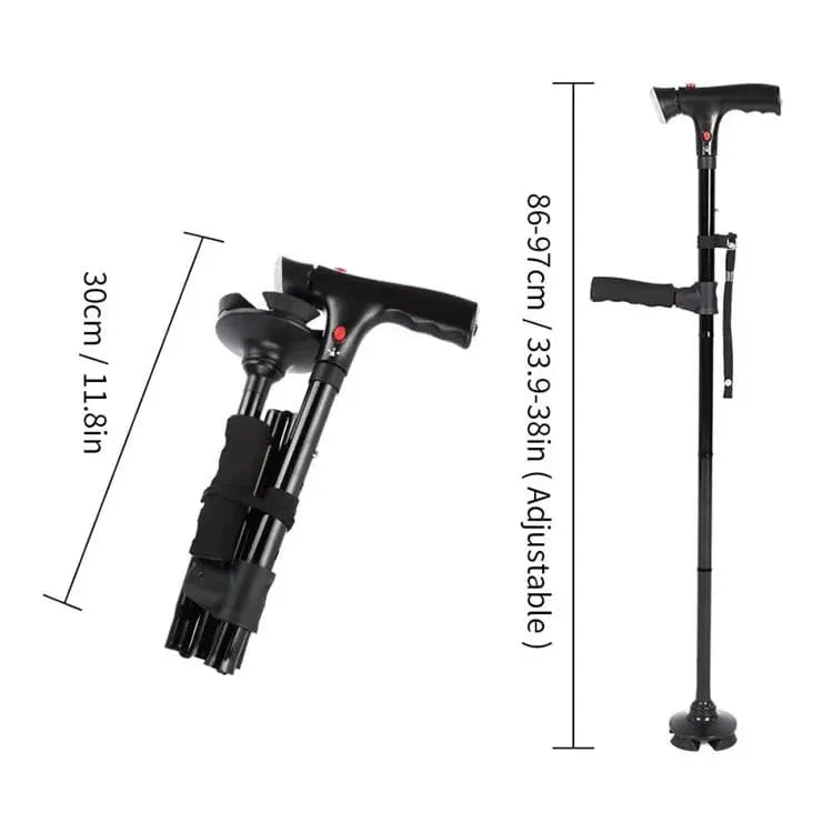 ⏰Multifunctional Folding Elderly Cane