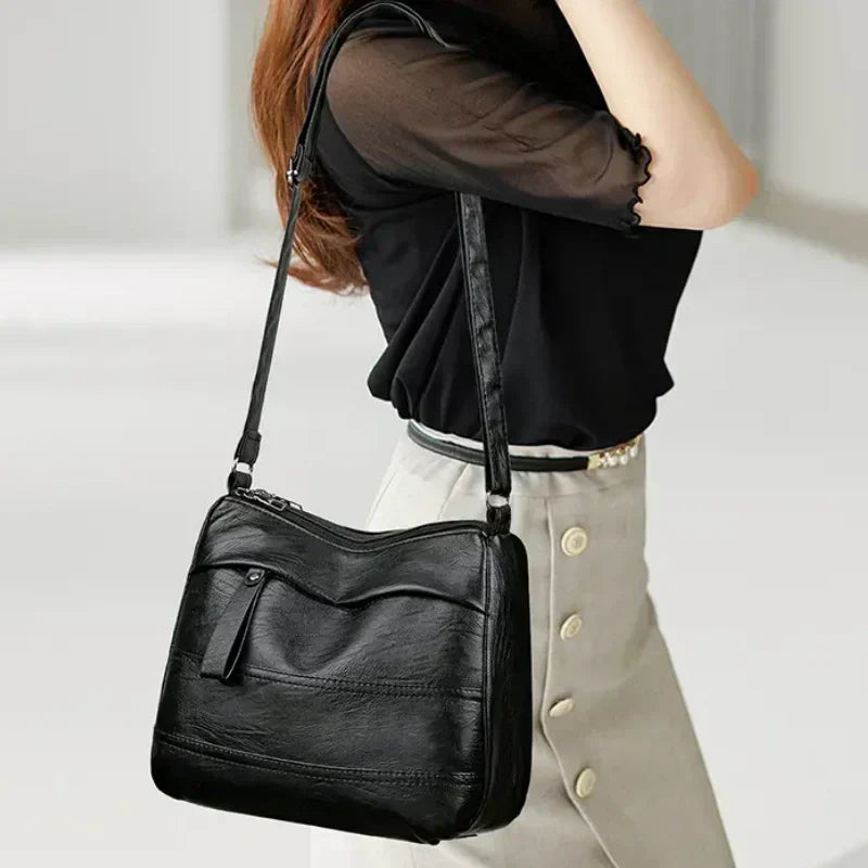 🔥Retro Large-Capacity Multilayer Shoulder Bag