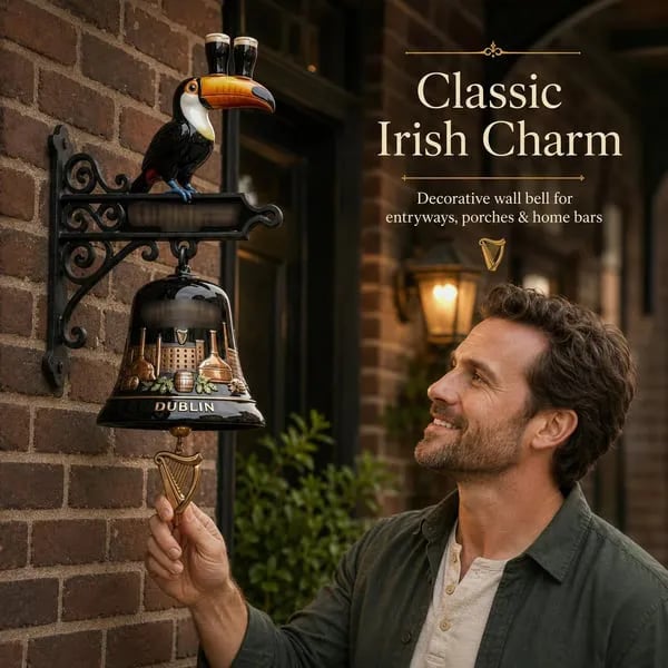 🍺Toucan Doorbell - Bringing the classic Irish pub character to your door(12x6.5x26.5cm)