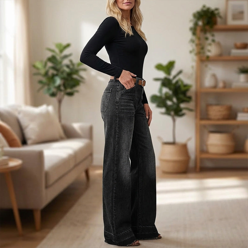 📢📢⏰Women's Retro Flare Jeans with Pockets