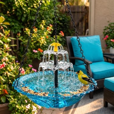 ✨🐦Solar Cascade Hanging Bird Bath Fountain