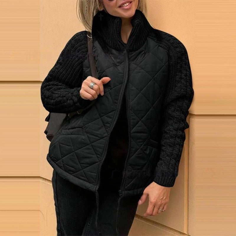 🍂 Fall/Winter on sale ❄️ Women's knitted patchwork puffa jacket