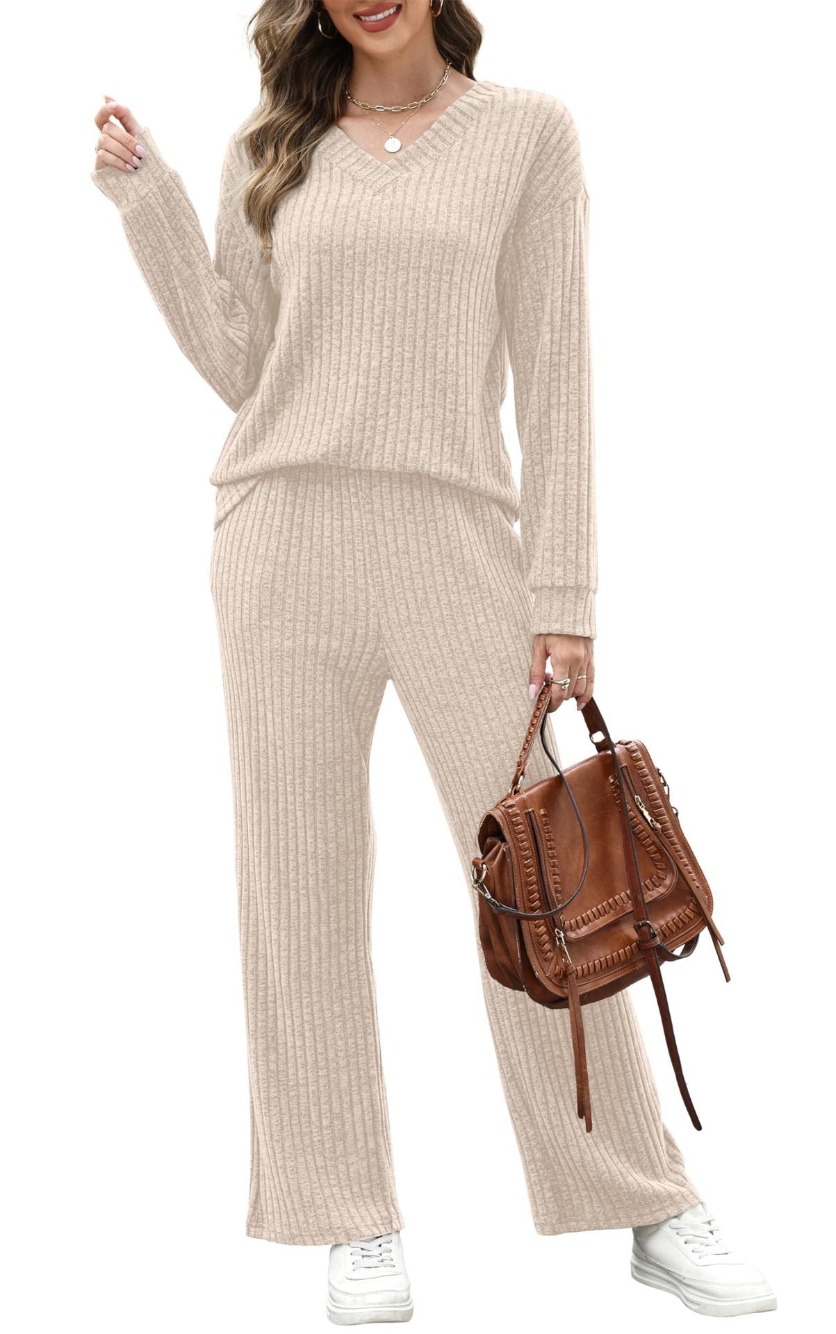 Women's Fall Clothing  Vacation Matching Sweater Casual Set