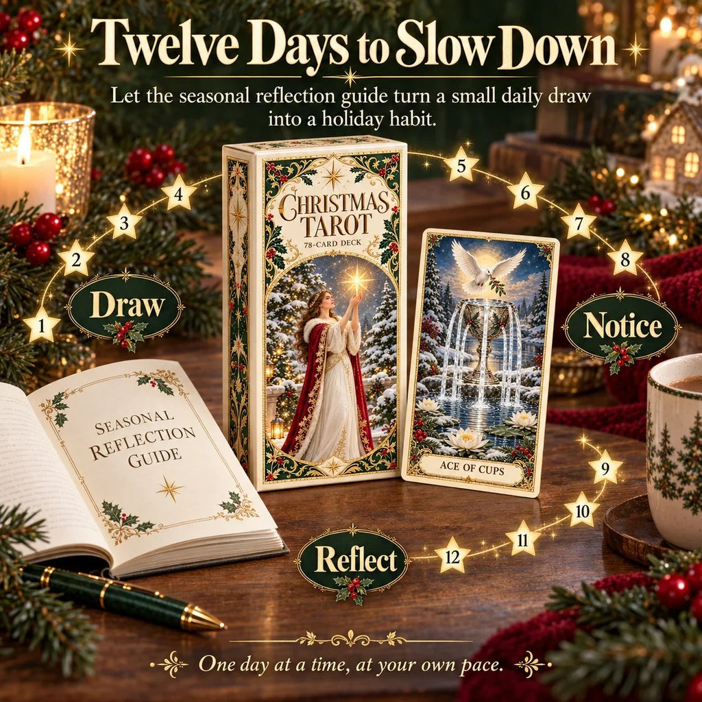 🔮 Yuletide Tarot Deck | 78 Festive Cards & A Guided 12-Day Holiday Ritual