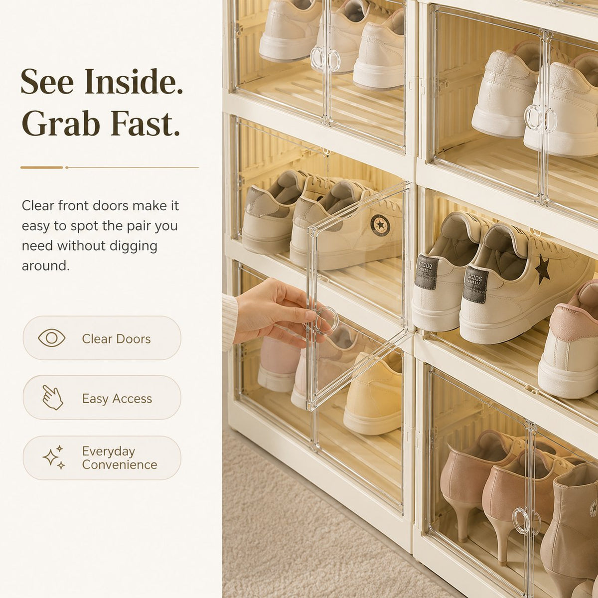 👟 Foldable Shoe Storage Cabinet