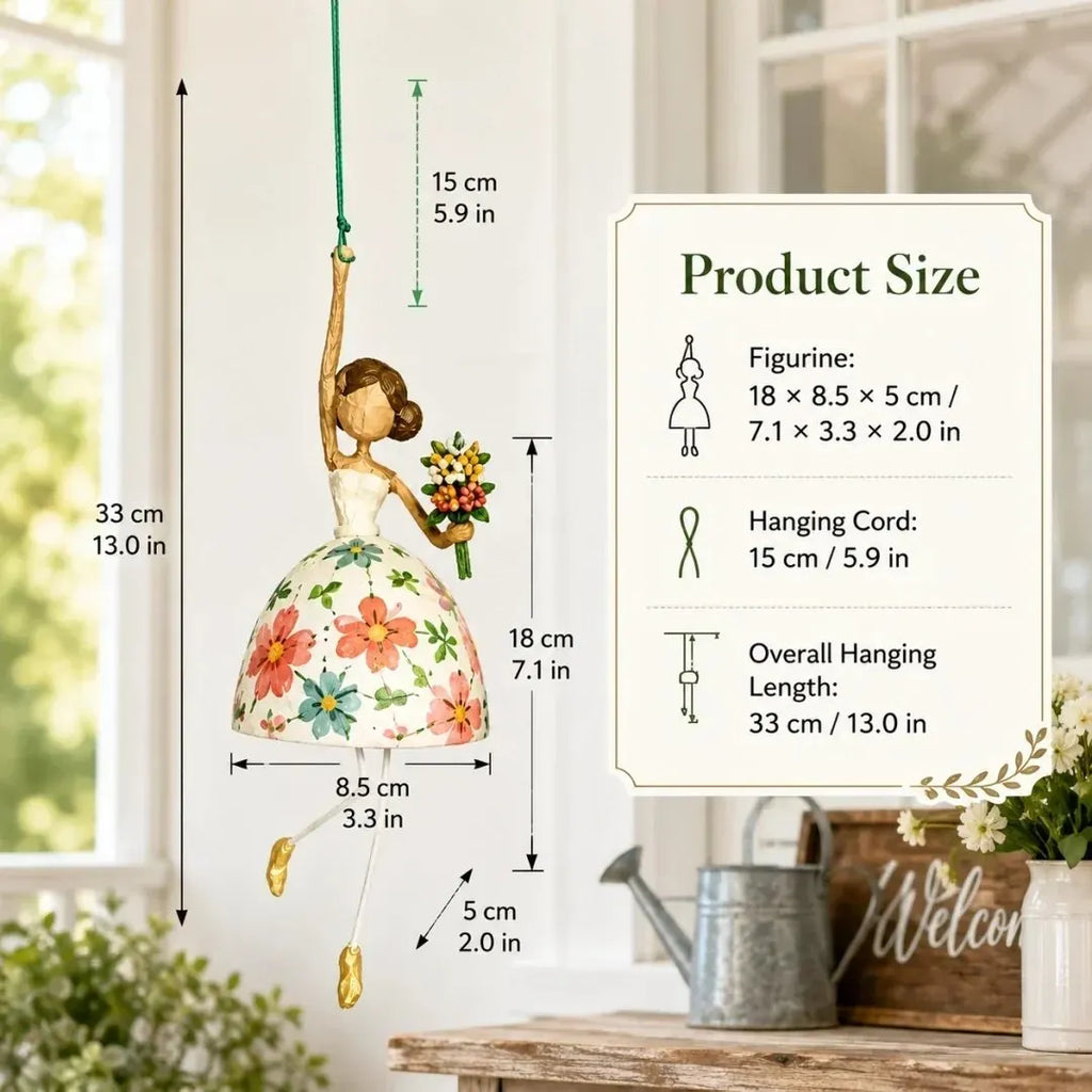 🎉✨ Whimsical Dancing Lady Hanging Ornament