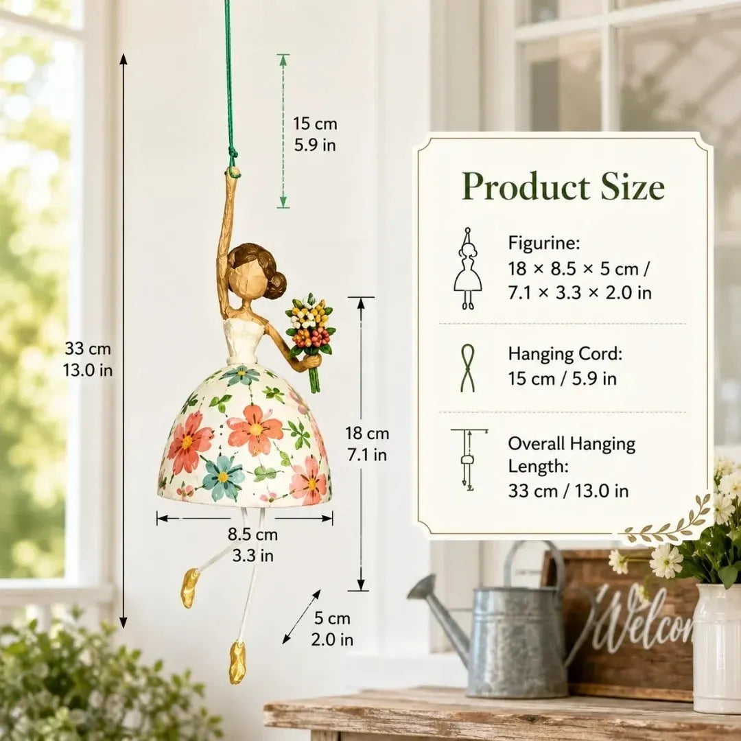 🎉✨ Whimsical Dancing Lady Hanging Ornament