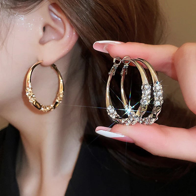 💖Circle Earrings with Zirconia
