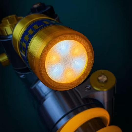 🎁🔥Ohlins Inspired Suspension Shock Absorber Lamp - Adjustable LED Light for Gamers & Car Enthusiasts