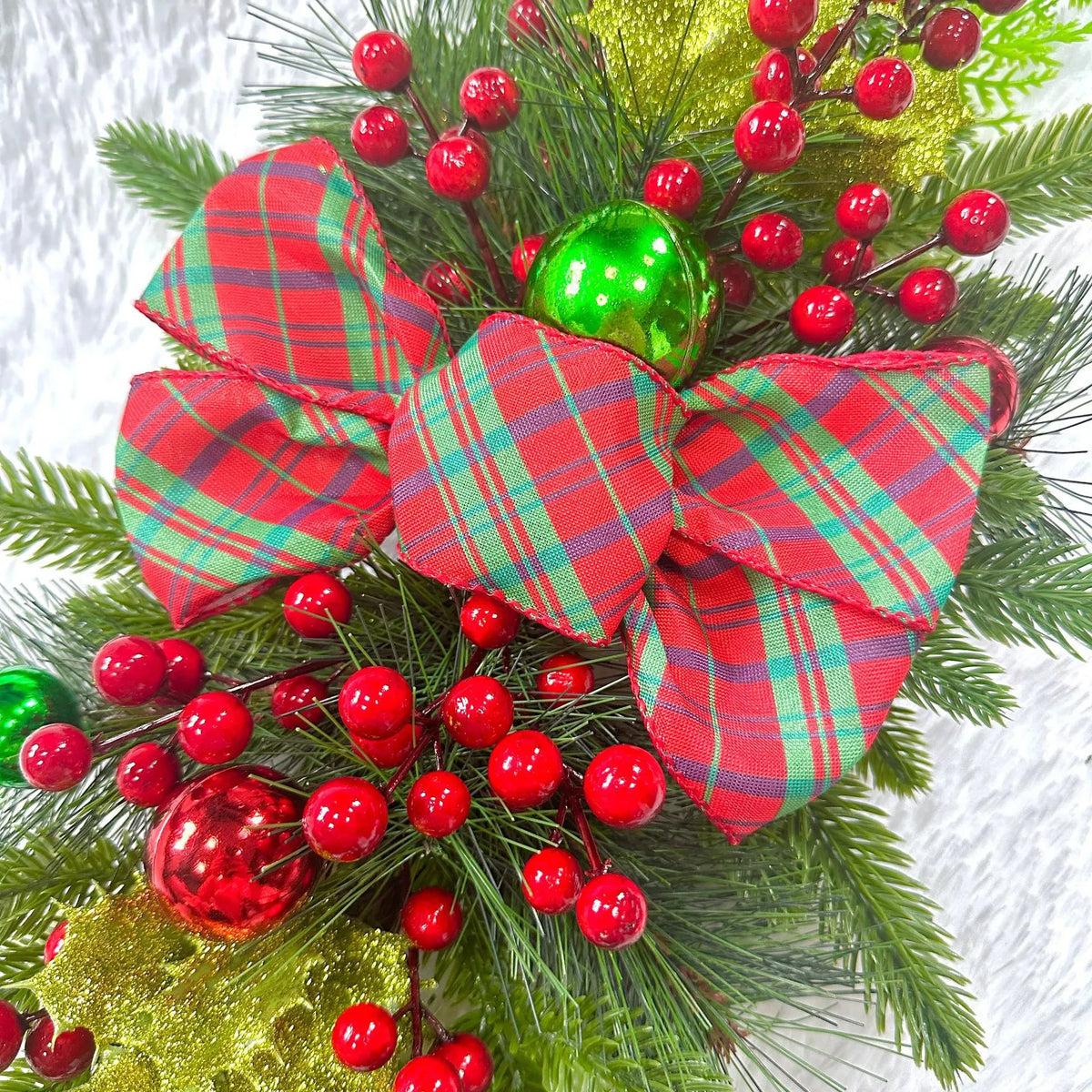 [🎅Final 3-hour Preferential Deal 🎅]🌲Christmas Cordless Stairway Swag Teardrop Trim Wreath