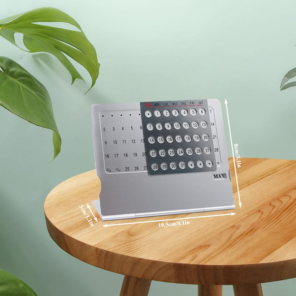 🌟📅 Creative Aluminum Alloy Perpetual Calendar