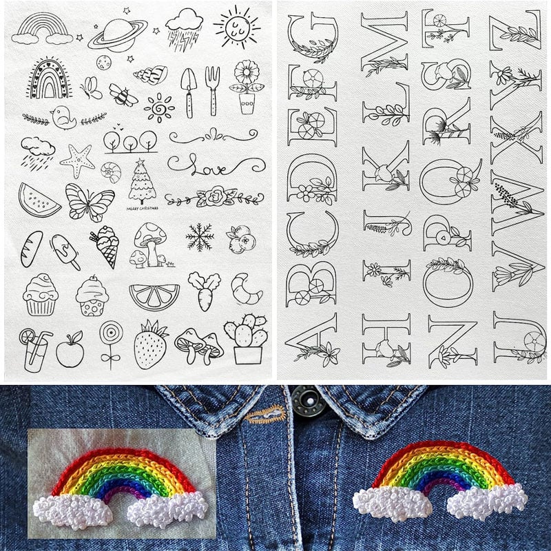 Water Soluble Flower Patterns for Embroidery🎁