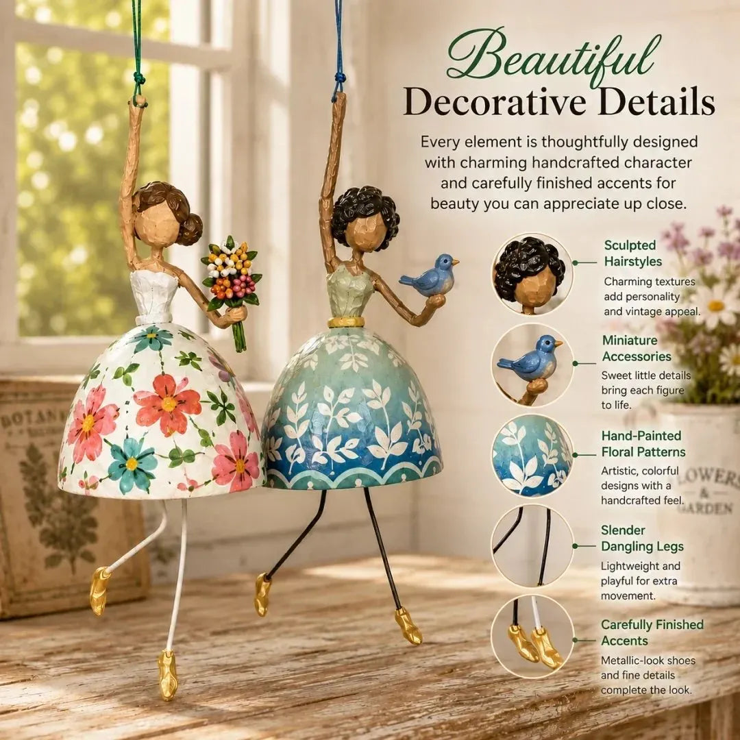 🎉✨ Whimsical Dancing Lady Hanging Ornament