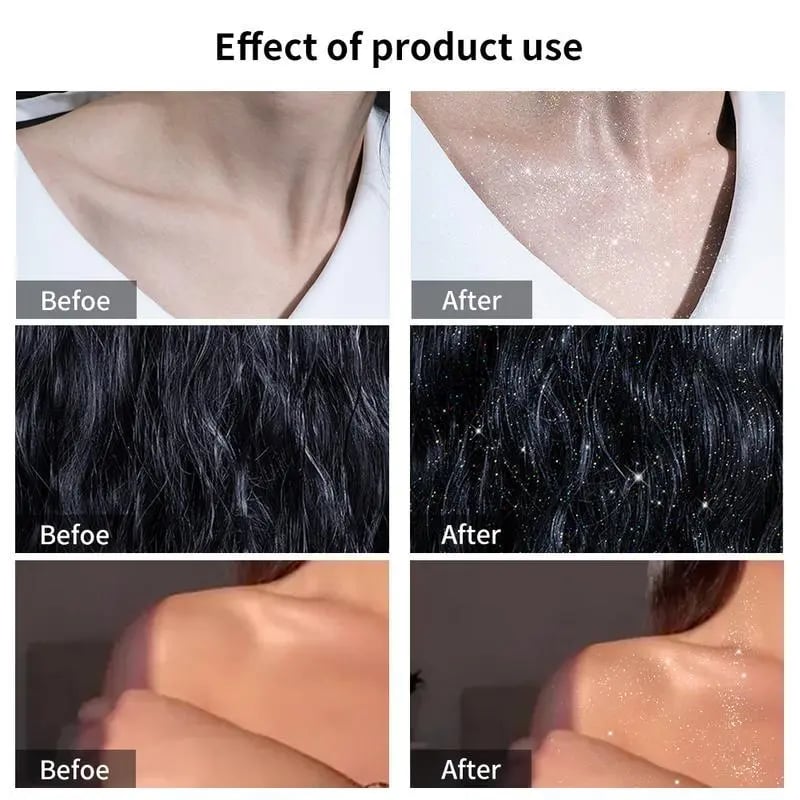 ✨ Quick-Dry Glitter Spray Set – Shine Instantly, Anywhere! (Silver, 3.38Fl Oz)