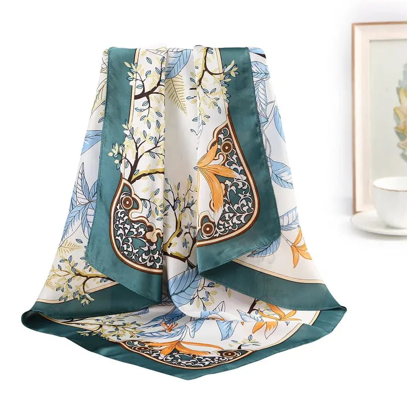 4-piece suit 27.5” Square Silk Like Head Scarf