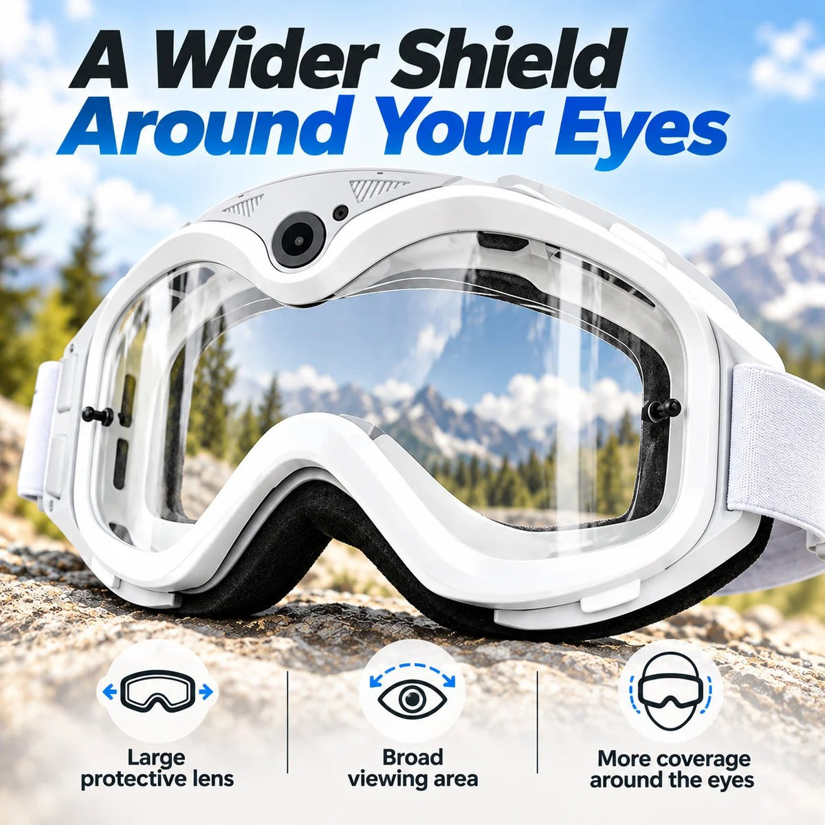 🔥 Wide-View Cycling Goggles – Wind & Dust Protection for Outdoor Riding