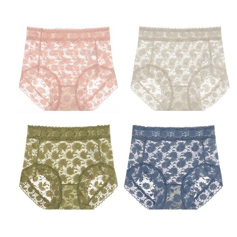 Sexy Seamless Thin Lace Silk Care Panties