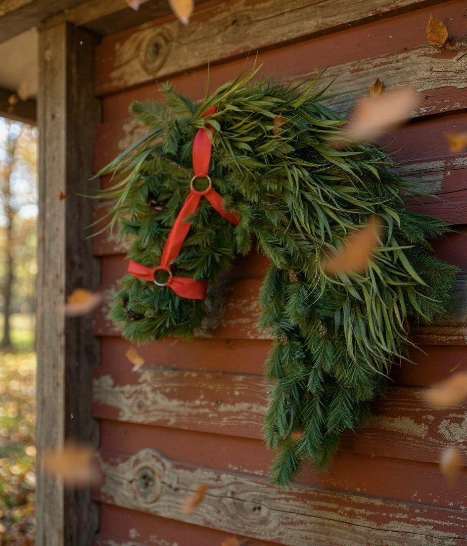 🐴Horse Head Wreath – Farmhouse Equestrian Door Decor✨