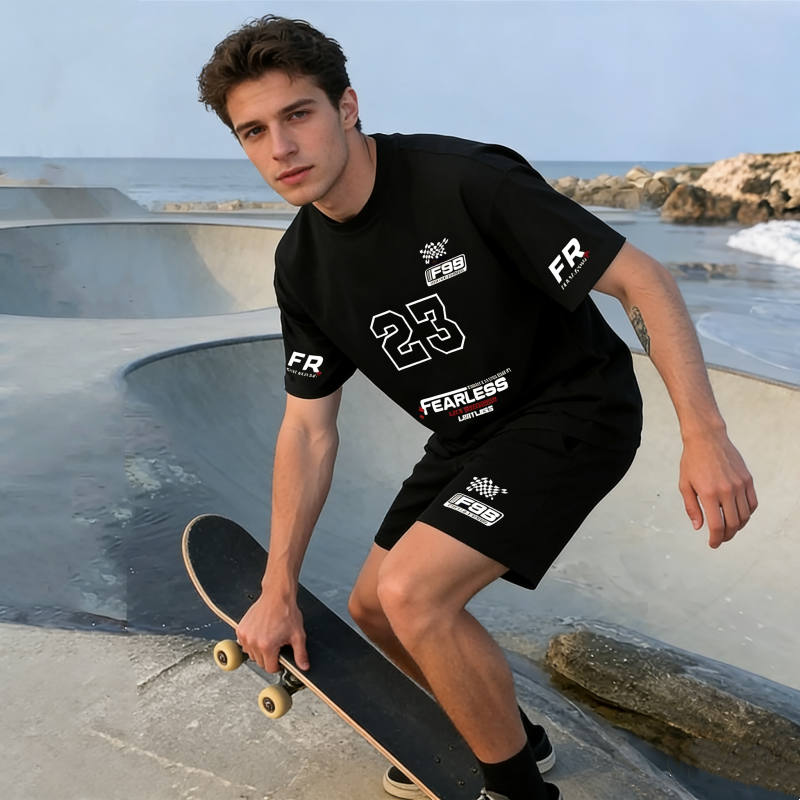 Men's Casual T-Shirt & Shorts 2-Piece Set