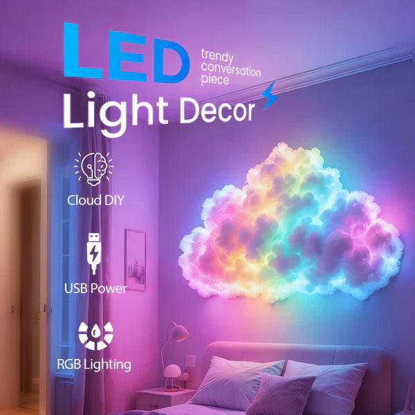 ⏰ DIY USB-powered Thundercloud LED light decoration🌈☁️