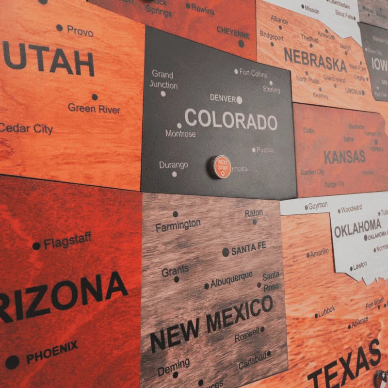 The United States Wooden Map Puzzle Full Packed