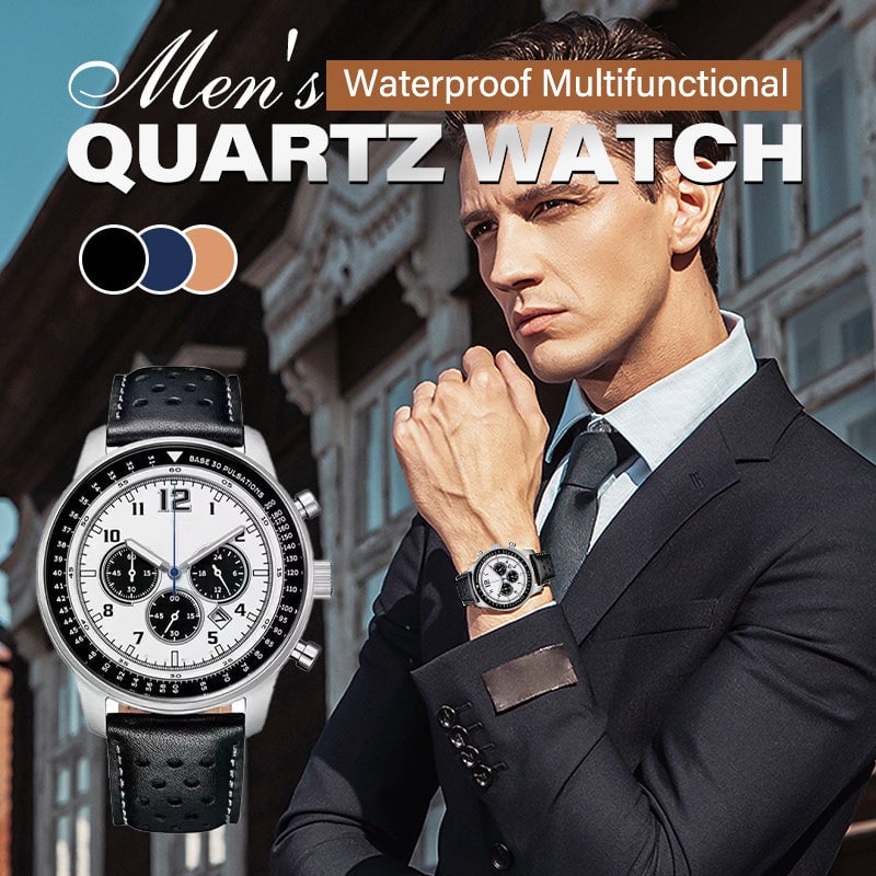 🎁 Men's Waterproof Multifunctional Quartz Watch