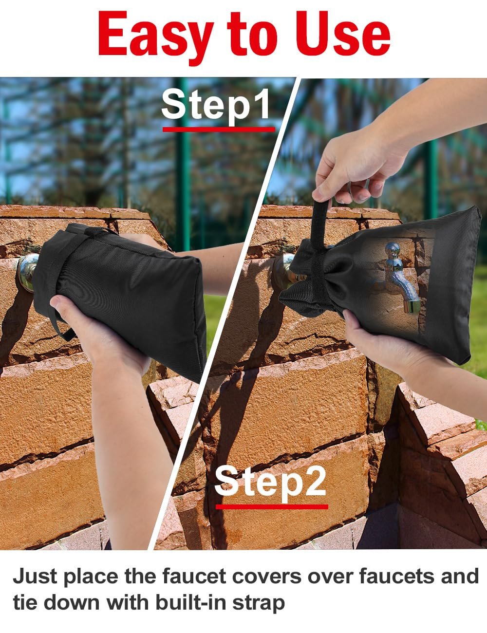 🔥4 Pack Outdoor Faucet Covers for Winter Freeze Protection