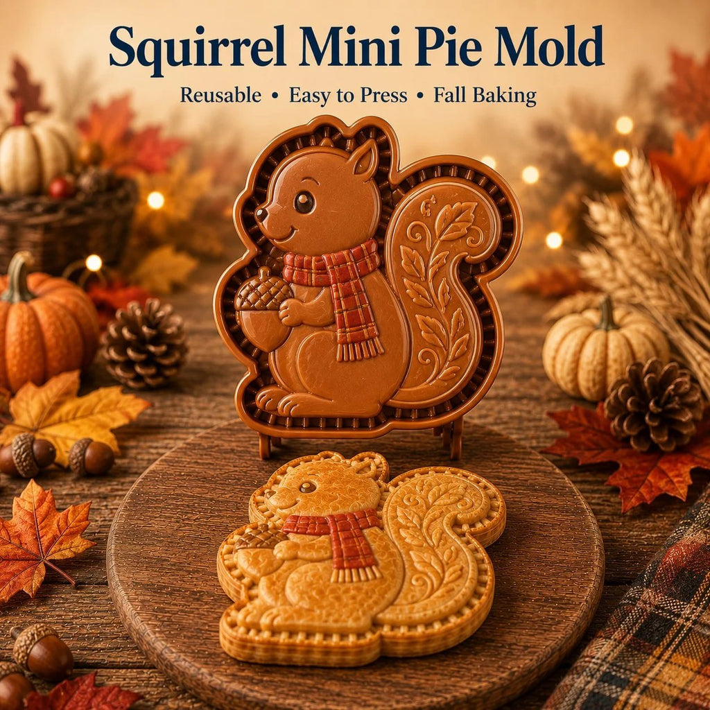 🔥HOT SALE🔥🔥😍 8-Design Fall Mini Pie Mold Collection | Reusable Embossed Molds for Shaping Detailed Owl, Fox, Turkey, Pumpkin, Acorn & More