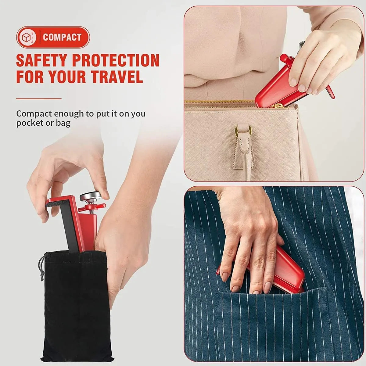 🌟💥Portable Door Security Lock, Door Jammer