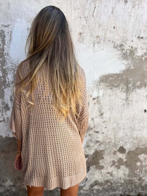 Hollow V-Neck Knitted Top