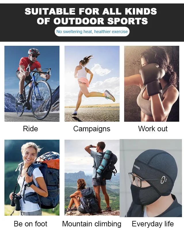 Ice silk face protection cycling hood