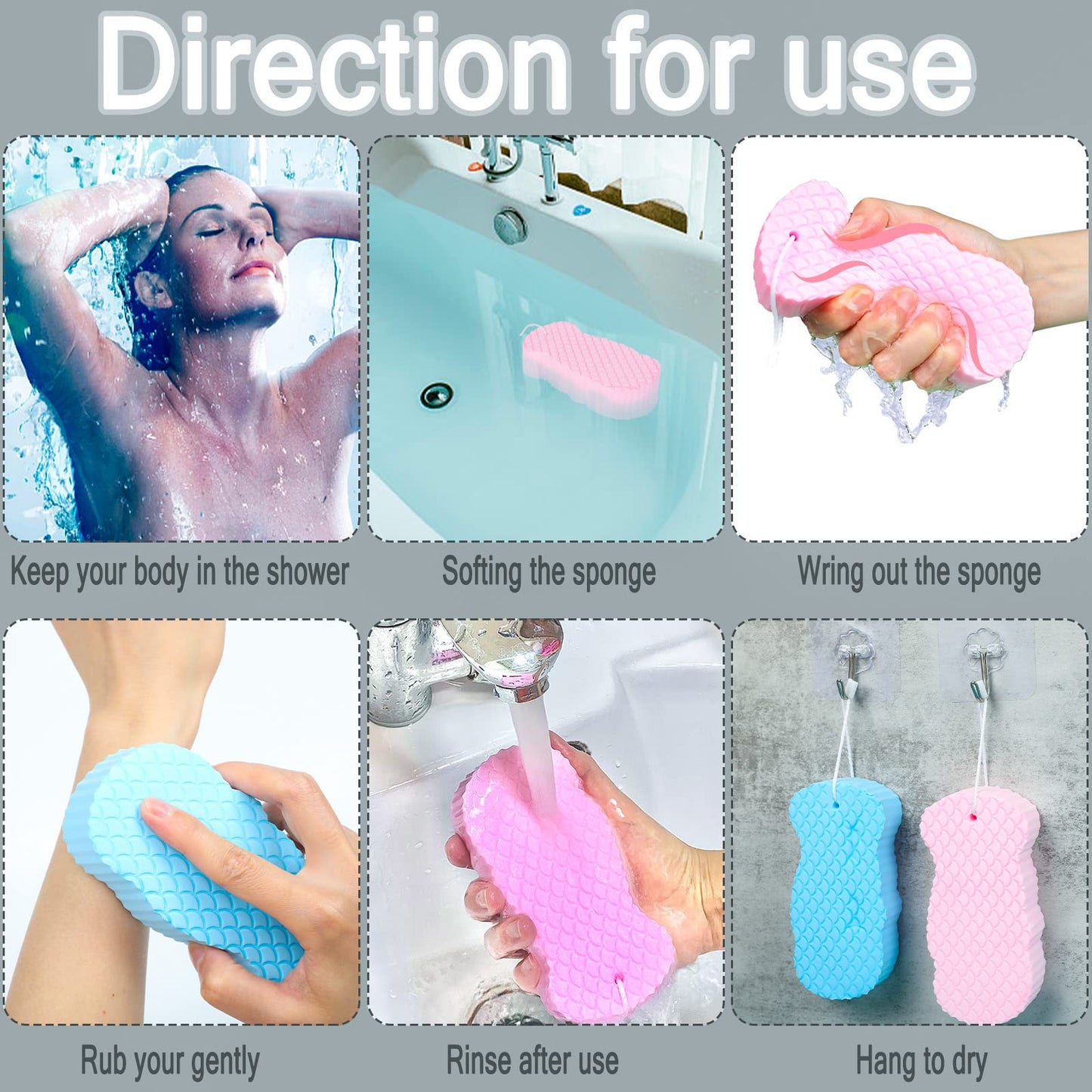 🎁 Super Soft Exfoliating Bath Sponge