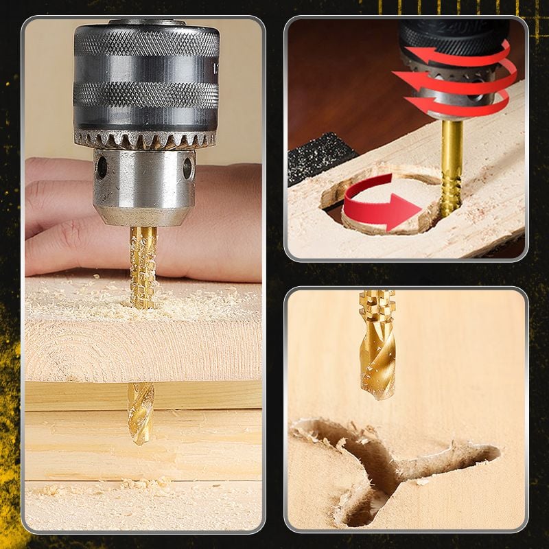 🔥HOT SALE🔥✨ Twist Drill Bit Set – Titanium-Coated, Serrated, Multi-Material 🔩