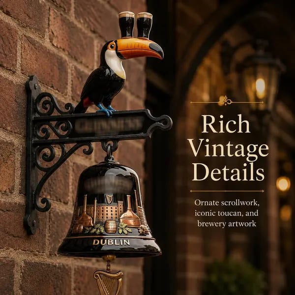 🍺Toucan Doorbell - Bringing the classic Irish pub character to your door(12x6.5x26.5cm)