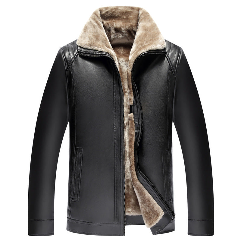 🔥Free shipping🔥Men‘s Quilted Faux Leather Jacket[Fashion and warmth]