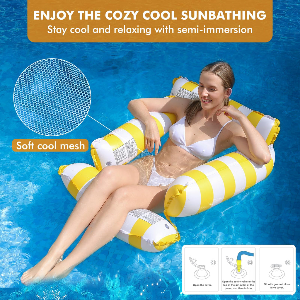 Inflatable Pool Float Chair Lounge