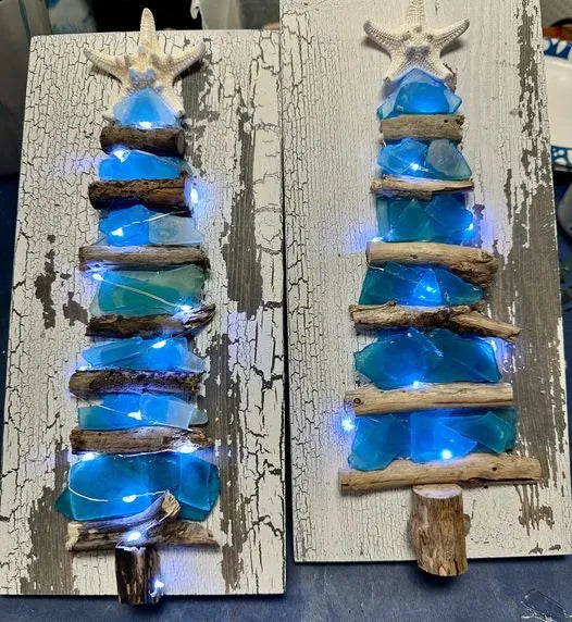 🌲🌲DIY Sea Glass Christmas Tree