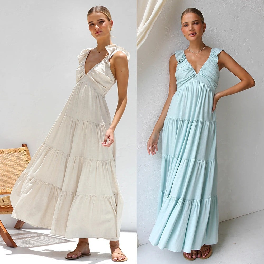 Elegant Maxi Dress With Ruffles