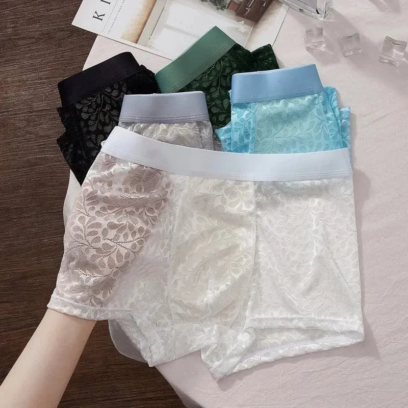 ✨Ultra-Sheer Boxer Briefs – Breathable, 3D Pouch Support & Seamless Comfort