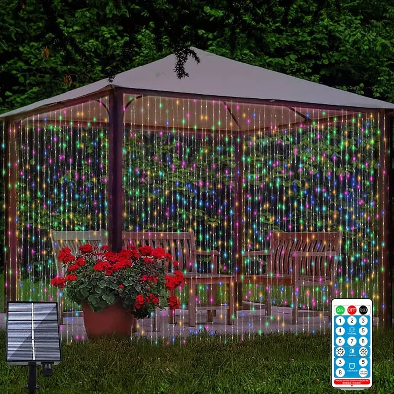 ✨Curtain Lights Indoor Outdoo — 🎄Christmas Window Fairy LightsWaterfall Hanging String Light✨✨