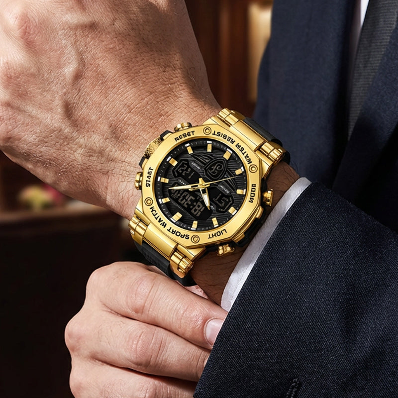 ⏰Waterproof and luminous multifunction watch for men