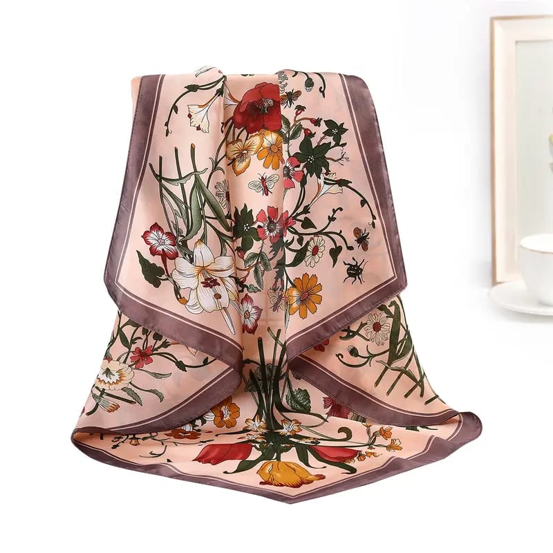 4-piece suit 27.5” Square Silk Like Head Scarf