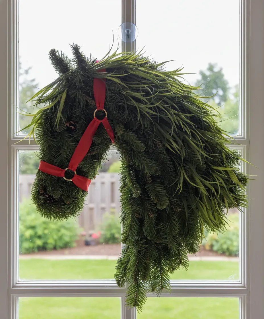 🐴Horse Head Wreath – Farmhouse Equestrian Door Decor✨