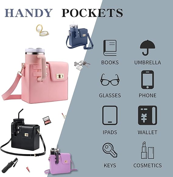 🌟🎉Women's Adjustable Crossbody Bag — With Water Bottle Pocket and Wallet Compartment