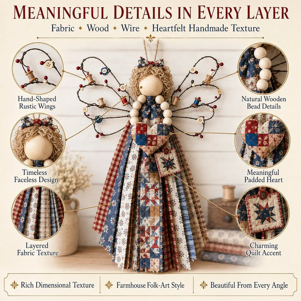 Angel Fabric Hanging DIY Kit - Stitch a Little Blessing That Stays Forever