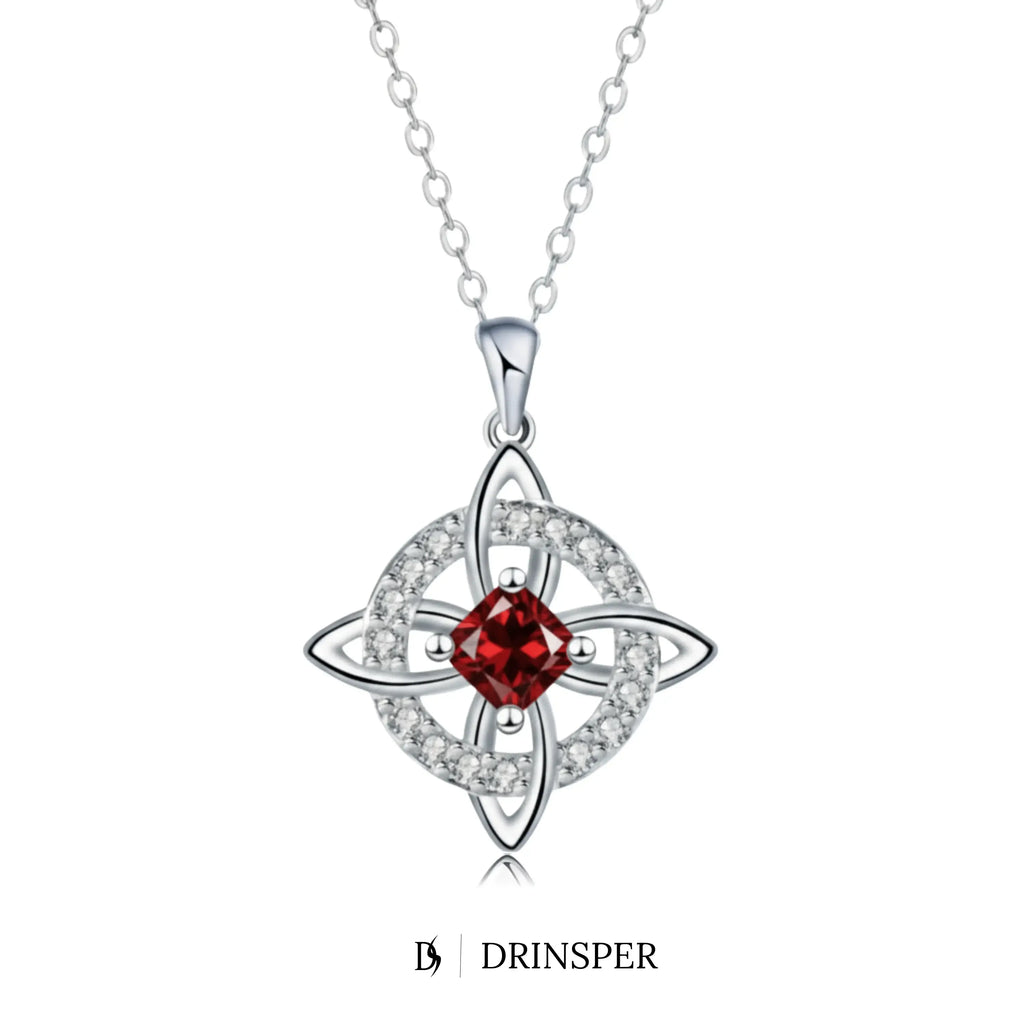 Mystical Birthstone Witches Knot Necklace – Natural Crystal 🔮💞Protect Your Loved Ones