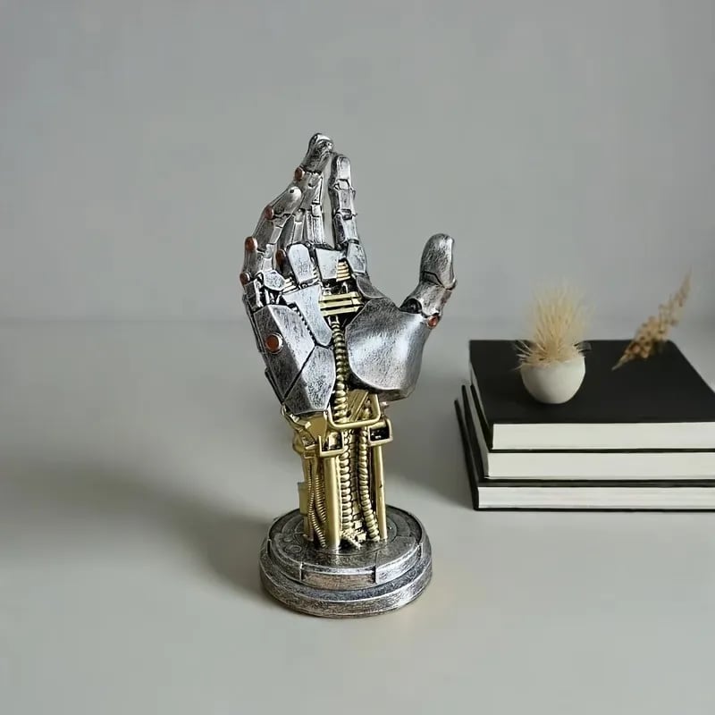 Cyberpunk Mechanical Hand Ornament – Futuristic Style for Your Space!