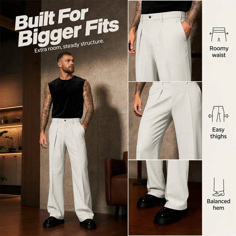 ⏳Limited-time⏰Men's Soft Draped Straight Leg Trousers👖