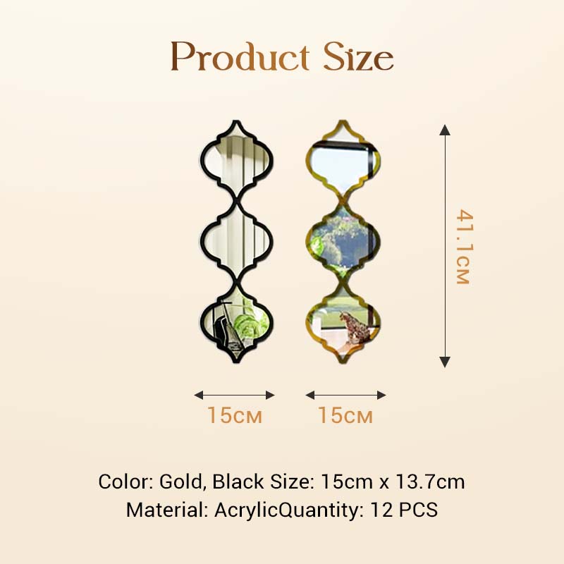 🔥🔥12PCS 3D Acrylic Mirror Rhombus Wall Stickers