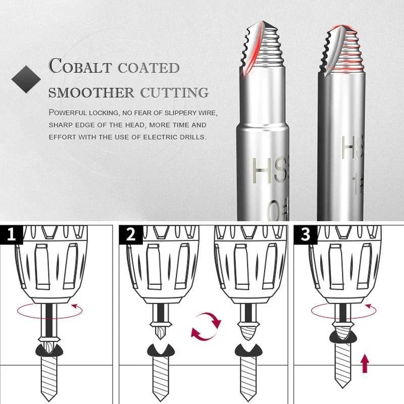 🔥Screw Extractor(4 Pcs/5pcs/6pcs)